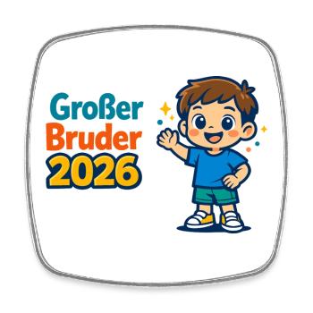 Cadeau des enfants Big Brother 2026 - Magnet carré - blanc - Devant