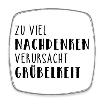 Brooding - Square fridge magnet - white - Front