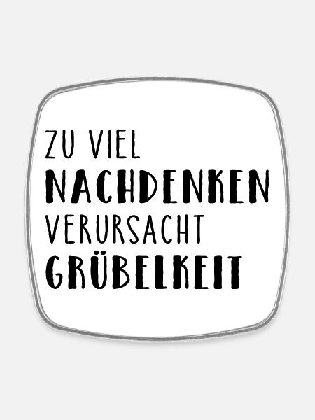 Grübelkeit - Viereckiger Kühlschrankmagnet - Weiß