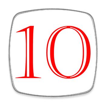 10. 10 YEARS. 10th ANNIVERSARY. 10 YEAR ANNIVERSARY. - Square fridge magnet - white - Front