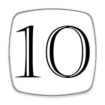 10. 10 YEARS. 10th ANNIVERSARY. 10 YEAR ANNIVERSARY. - Square fridge magnet - white - Front
