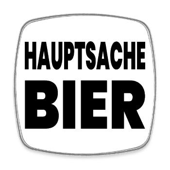 Beer - Square fridge magnet - white - Front