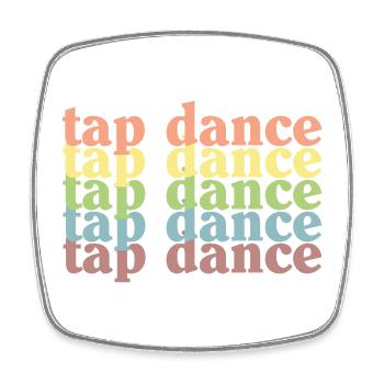 Tap Dance im Pastellverlauf - Viereckiger Kühlschrankmagnet - Weiß - Vorne