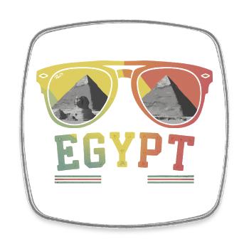 Egypt Vacation 2026 Pyramids - Square fridge magnet - white - Front