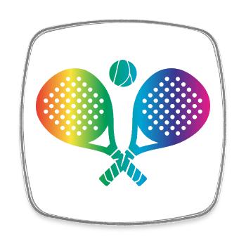 Padel Sport - Square fridge magnet - white - Front