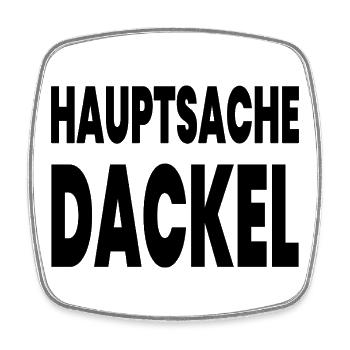 Dackel - Viereckiger Kühlschrankmagnet - Weiß - Vorne