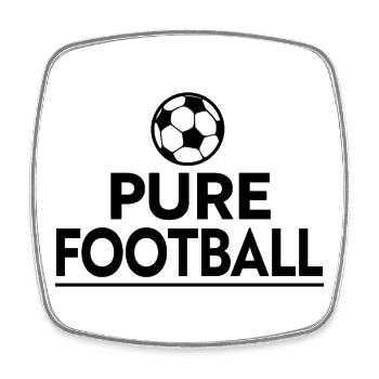 Pure football - Square fridge magnet - white - Front