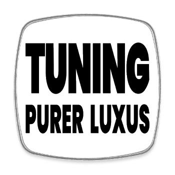 tuning - Square fridge magnet - white - Front