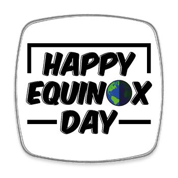 Happy Equinox Day Easter Ostara Blessings - Square fridge magnet - white - Front