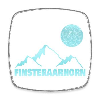 Alpinisme Finsteraarhorn - Magnet carré - blanc - Devant