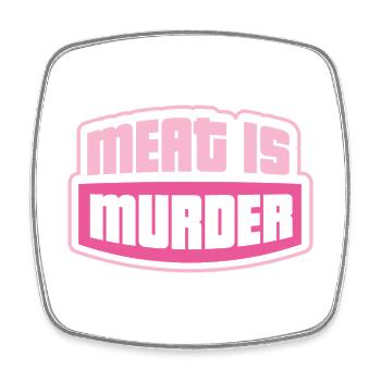 vegan statement - Square fridge magnet - white - Front
