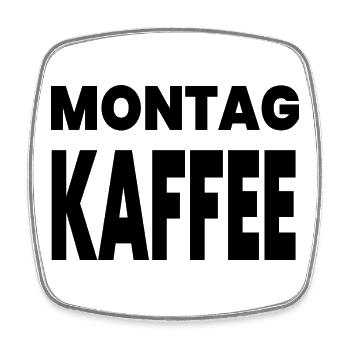 Kaffee - Viereckiger Kühlschrankmagnet - Weiß - Vorne