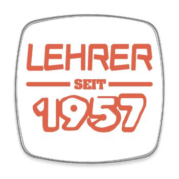 Lehrerin 1957 - Viereckiger Kühlschrankmagnet - Weiß - Vorne