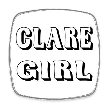 Clare Girl – County Clare Design - Square fridge magnet - white - Front