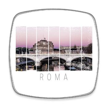 Rome Rétro Italie Souvenir Vintage Sunset - Magnet carré - blanc - Devant