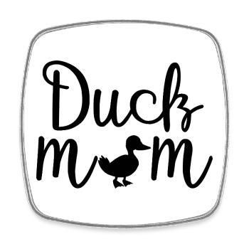 Duck Mom Shirt – lustiges Muttertagsgeschenk - Viereckiger Kühlschrankmagnet - Weiß - Vorne