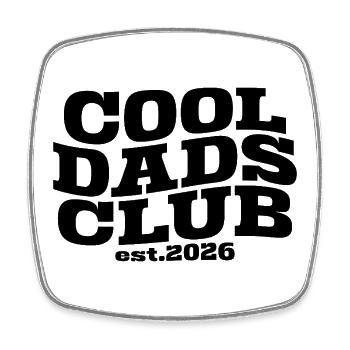 Cool Dads Club - Vatertag Papa Geschenk - Viereckiger Kühlschrankmagnet - Weiß - Vorne