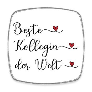 Beste Kollegin der Welt - Viereckiger Kühlschrankmagnet - Weiß - Vorne