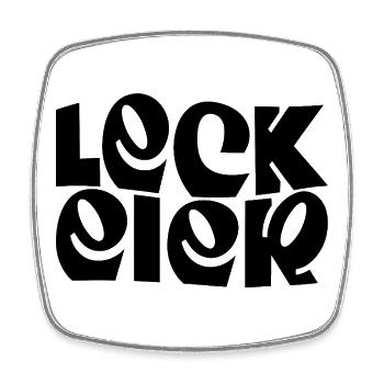 Leck-Eier - Viereckiger Kühlschrankmagnet - Weiß - Vorne