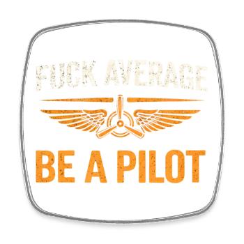 Pilote fier – voler avec passion - Magnet carré - blanc - Devant