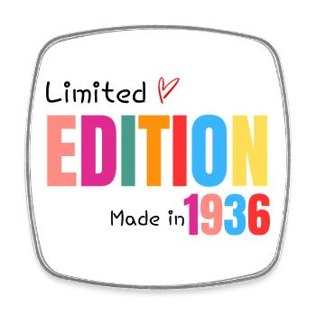 Limited edition Made in 1936 - Square fridge magnet - white - Front