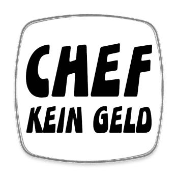 Chef - Viereckiger Kühlschrankmagnet - Weiß - Vorne
