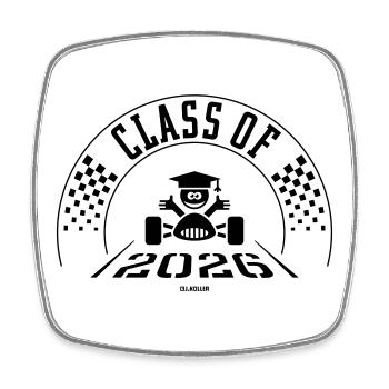Class Of 2026 (Final Class Finish Black) - Square fridge magnet - white - Front