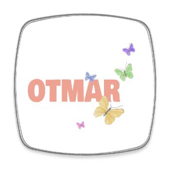 Vorname Otmar - Viereckiger Kühlschrankmagnet - Weiß - Vorne