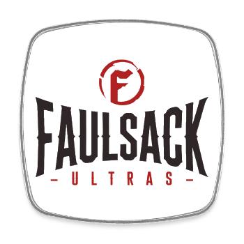 Faulsack BLACK - Viereckiger Kühlschrankmagnet - Weiß - Vorne