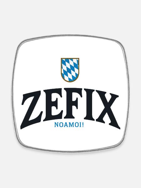 ZEFIX Bavarian Crest - Viereckiger Kühlschrankmagnet - Weiß