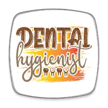Leopard Hygienist Sunset Script - Viereckiger Kühlschrankmagnet - Weiß - Vorne