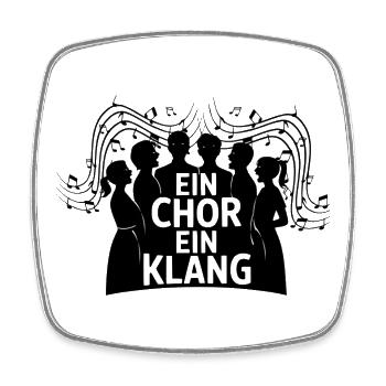 Ein Chor ein Klang Chorsänger Gesang Singen - Viereckiger Kühlschrankmagnet - Weiß - Vorne