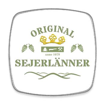 Original Sejerlänner Siegerländer  - Viereckiger Kühlschrankmagnet - Weiß - Vorne