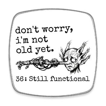 36e Anniversaire - Cadeau 36e anniversaire Humour  - Magnet carré - blanc - Devant
