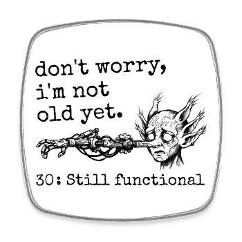 30th Anniversary - 30th Anniversary Humor Gift - Square fridge magnet - white - Front