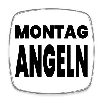 Angeln - Viereckiger Kühlschrankmagnet - Weiß - Vorne