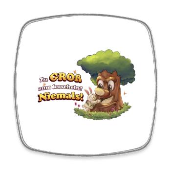 Siggi und der Zauberwald - Kuscheln - Viereckiger Kühlschrankmagnet - Weiß - Vorne
