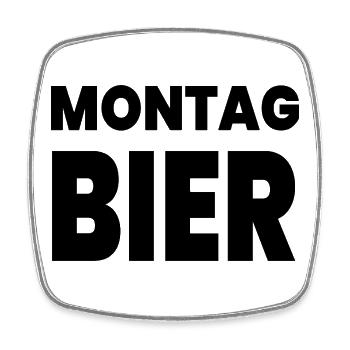Bier - Viereckiger Kühlschrankmagnet - Weiß - Vorne