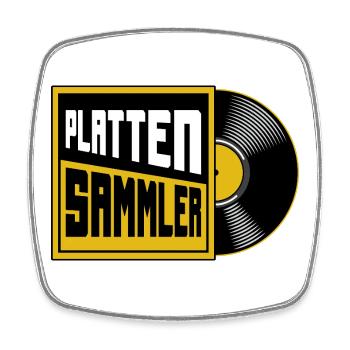 Platten Sammler Vinyl Liebhaber - Viereckiger Kühlschrankmagnet - Weiß - Vorne