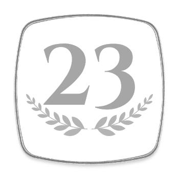 23 - Square fridge magnet - white - Front