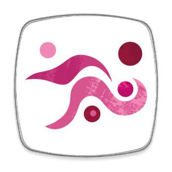 Yoga design_52 - Magnet carré - blanc - Devant