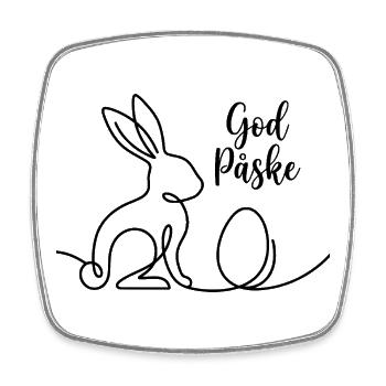 God Påske, Süßes Hasen Oster Shirt, Tasche, Hoodie - Viereckiger Kühlschrankmagnet - Weiß - Vorne