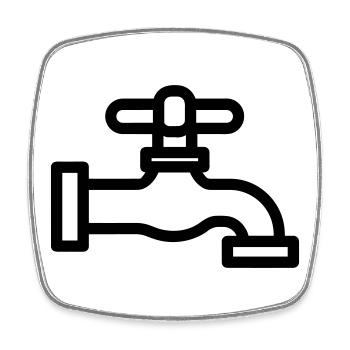 Tap - Square fridge magnet - white - Front