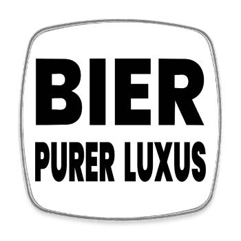 Bier - Viereckiger Kühlschrankmagnet - Weiß - Vorne