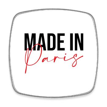 Made in Paris - Square fridge magnet - white - Front