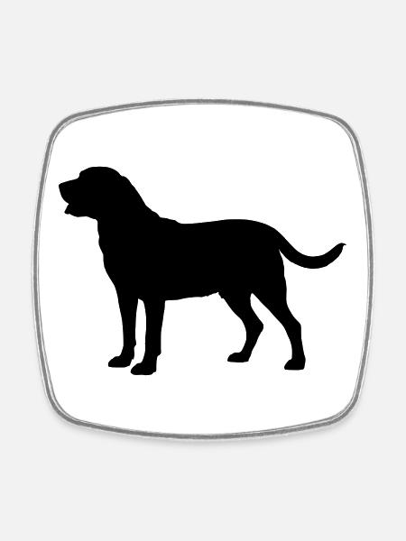 Broholm Dog - Square fridge magnet - white