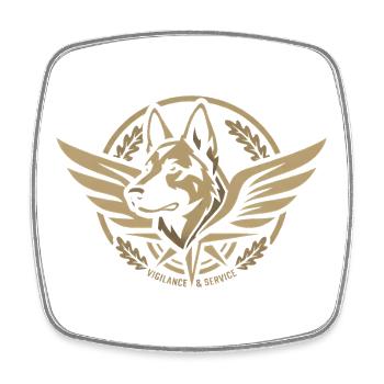 Unité Tactique Canine - Opérations du Désert de Recherche et Sauvetage - Magnet carré - blanc - Devant