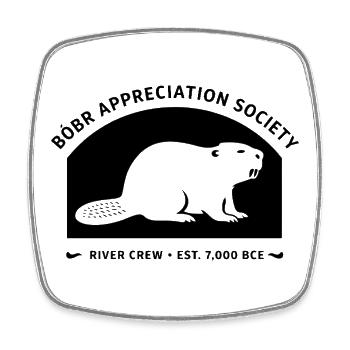 Équipe de la Société d’Appréciation des Bóbr River - Magnet carré - blanc - Devant