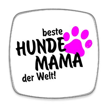 beste Hundemama der Welt - Viereckiger Kühlschrankmagnet - Weiß - Vorne