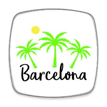 Barcelona - Viereckiger Kühlschrankmagnet - Weiß - Vorne